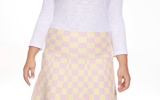 MM PURPLE LABEL - PINK YELLOW CHECKERED (PLUS SIZE)