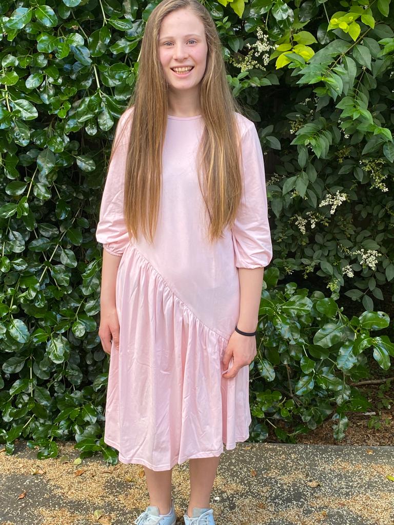 DIAGONAL CUT COTTON DRESS