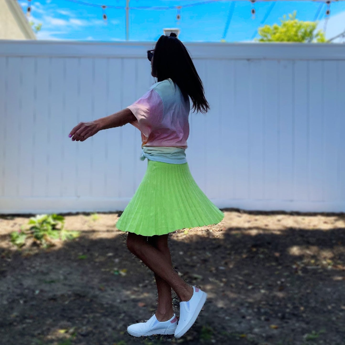 MM SUMMER PLEATED - NEON GREEN