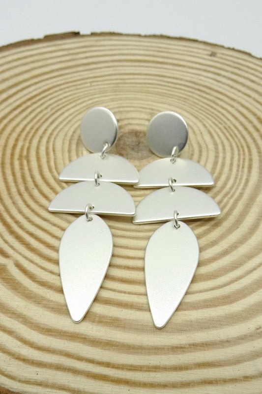 Matte drop earring