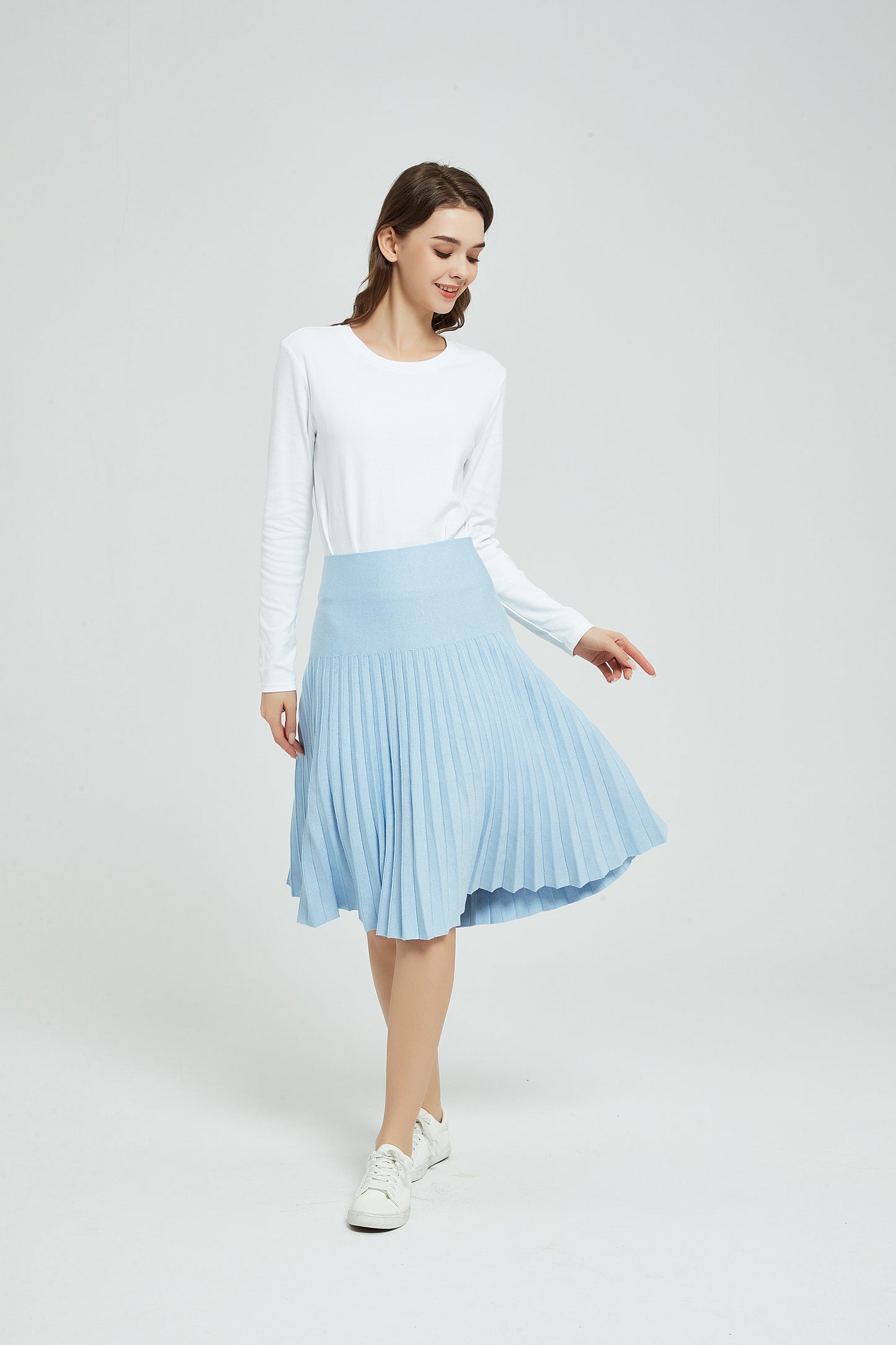 MM YEAR ROUND PLEATED - LIGHT BLUE DENIM