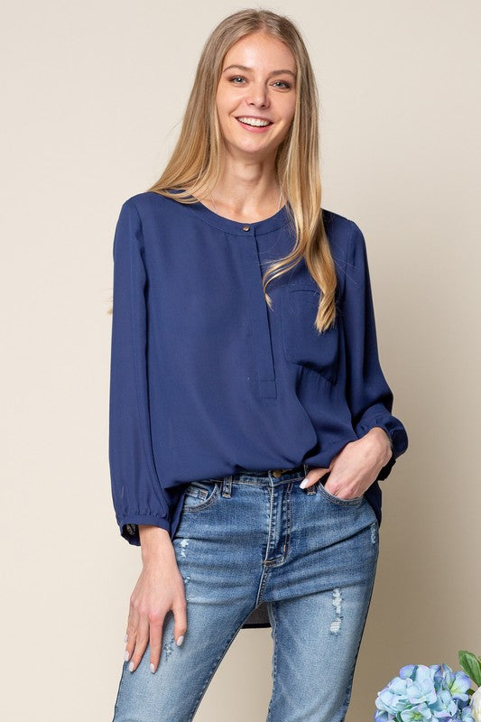 PIN TUCK BLOUSE