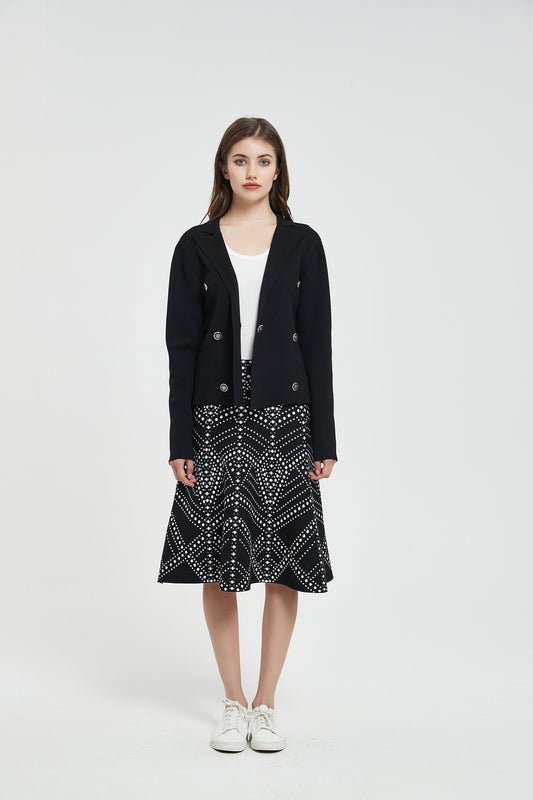 MM KNIT DOUBLE BREASTED BLAZER