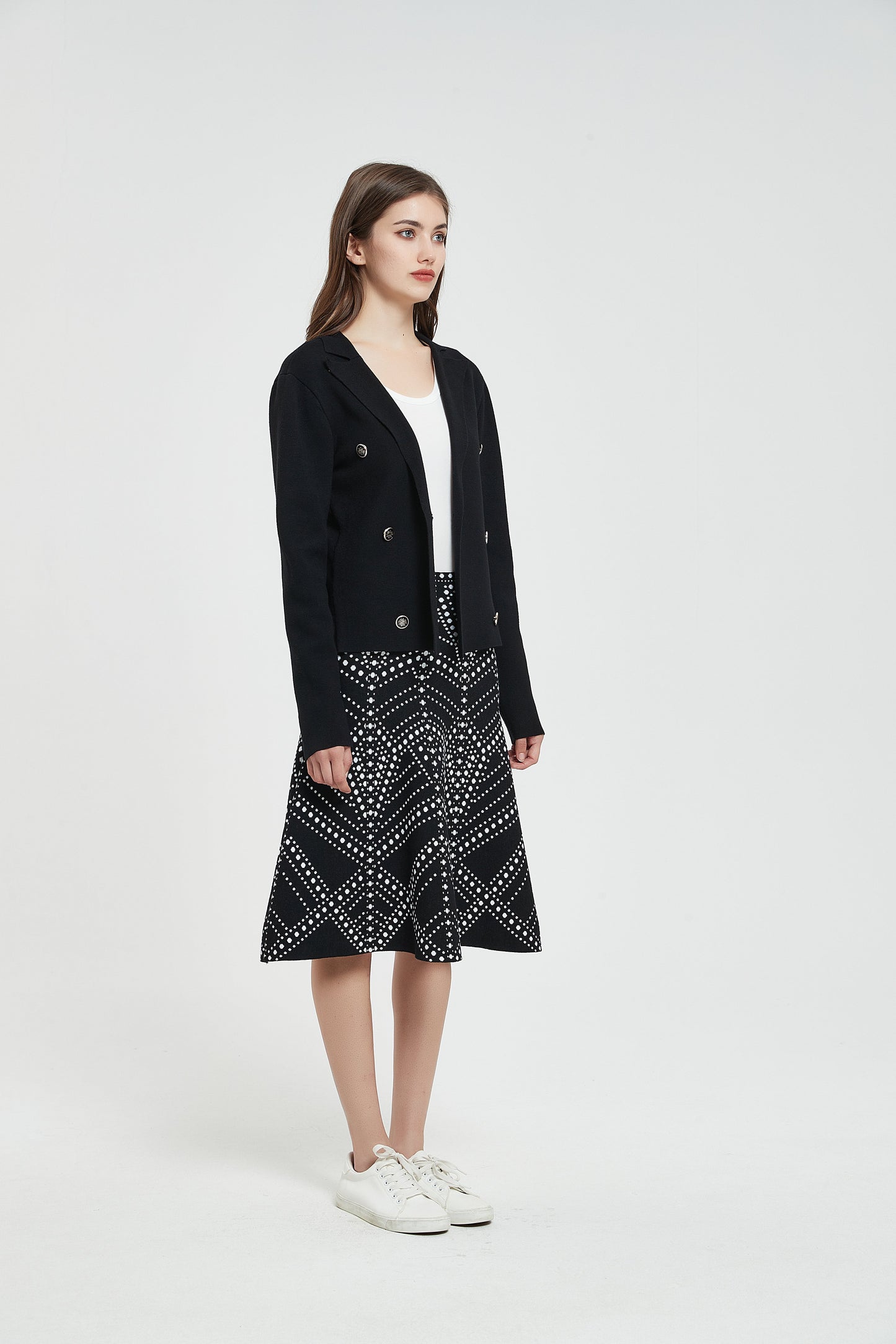 MM KNIT DOUBLE BREASTED BLAZER