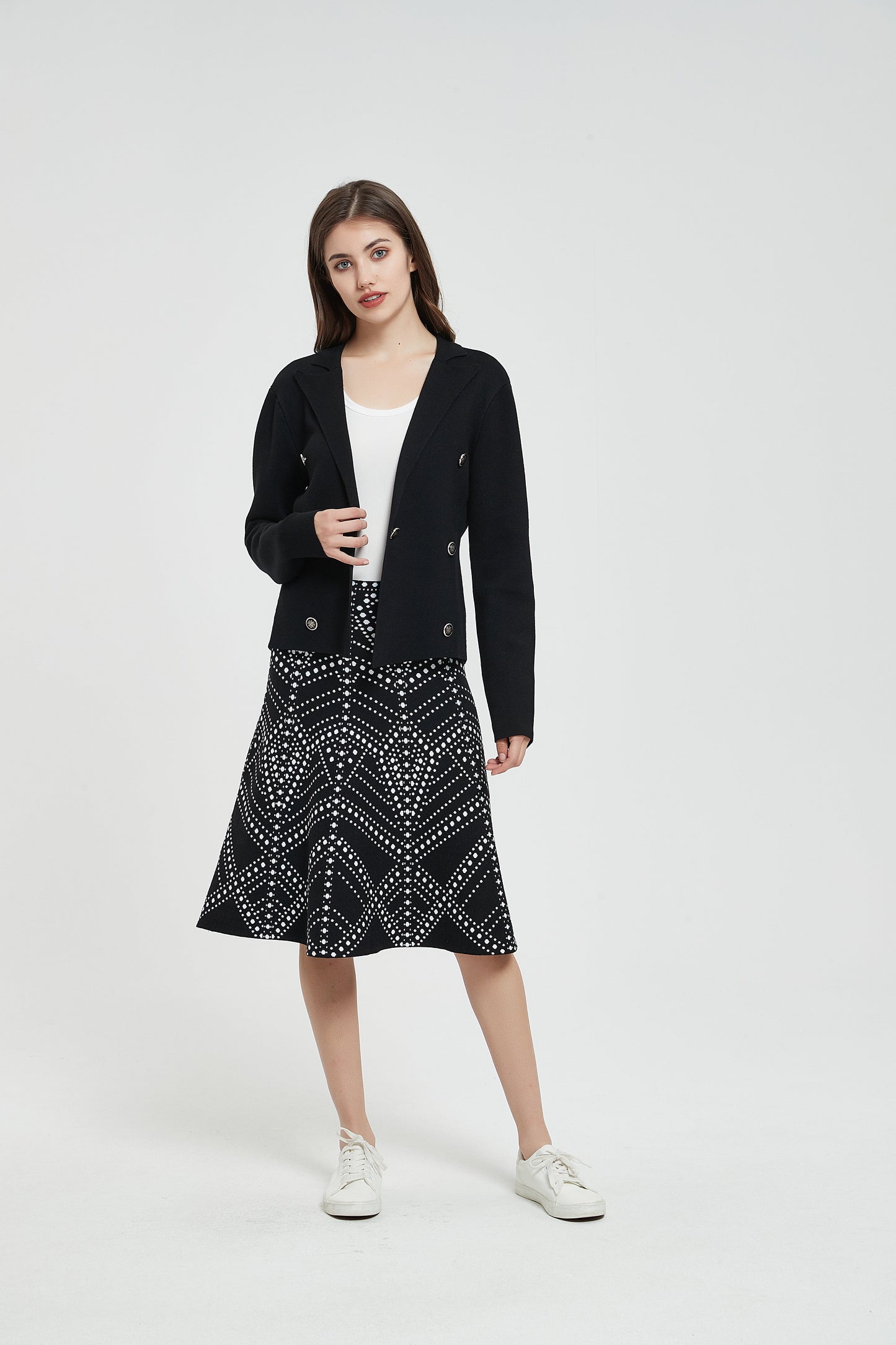 MM KNIT DOUBLE BREASTED BLAZER