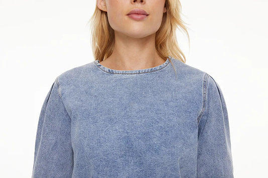 ACID WASH DENIM TEE