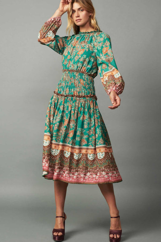 GORG SMOCKED MIDDLE DRESS