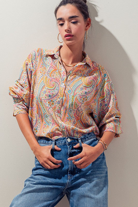 PAISLEY SWIRL SHIRT