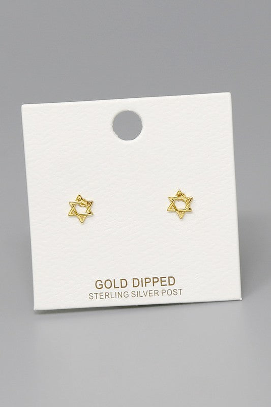 MAGEN DAVID STAR OF DAVID EARRINGGS