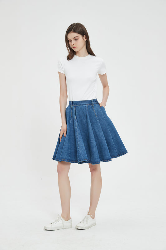 FLAREY DENIM SKIRT byMM x BLIMY