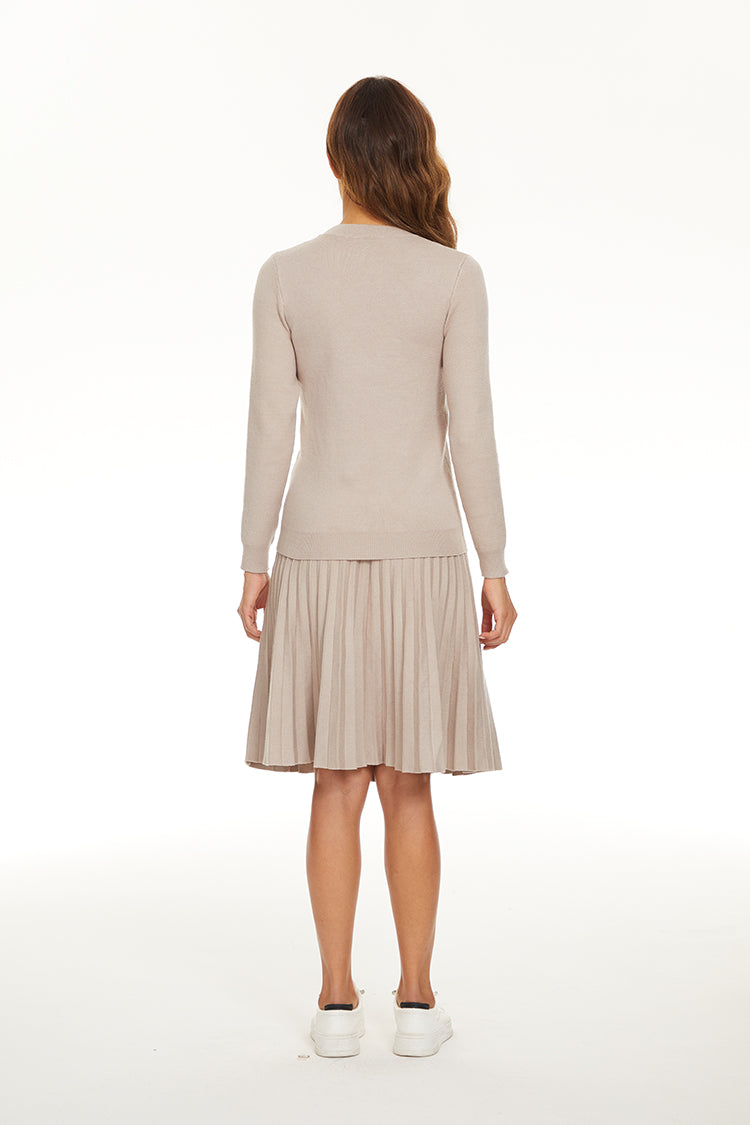MM YEAR ROUND PLEATED - TAUPE