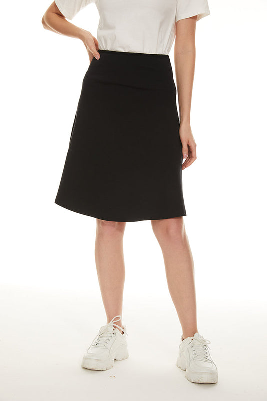 MM PURPLE LABEL COTTON  FIT AND FLARE  BLACK (PLUS SIZE)