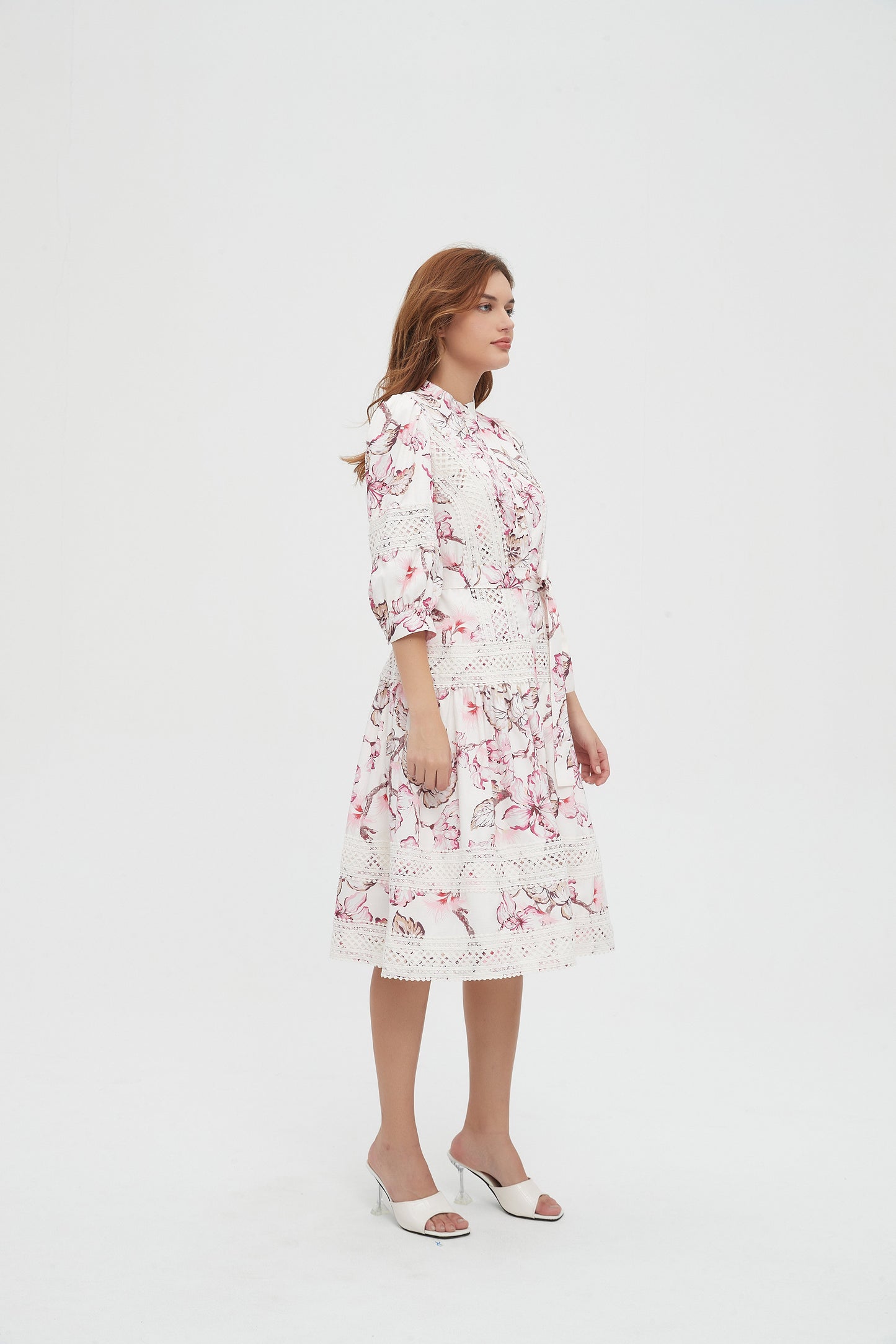 BELLAROSA FLORAL & LACE DRESS byMM