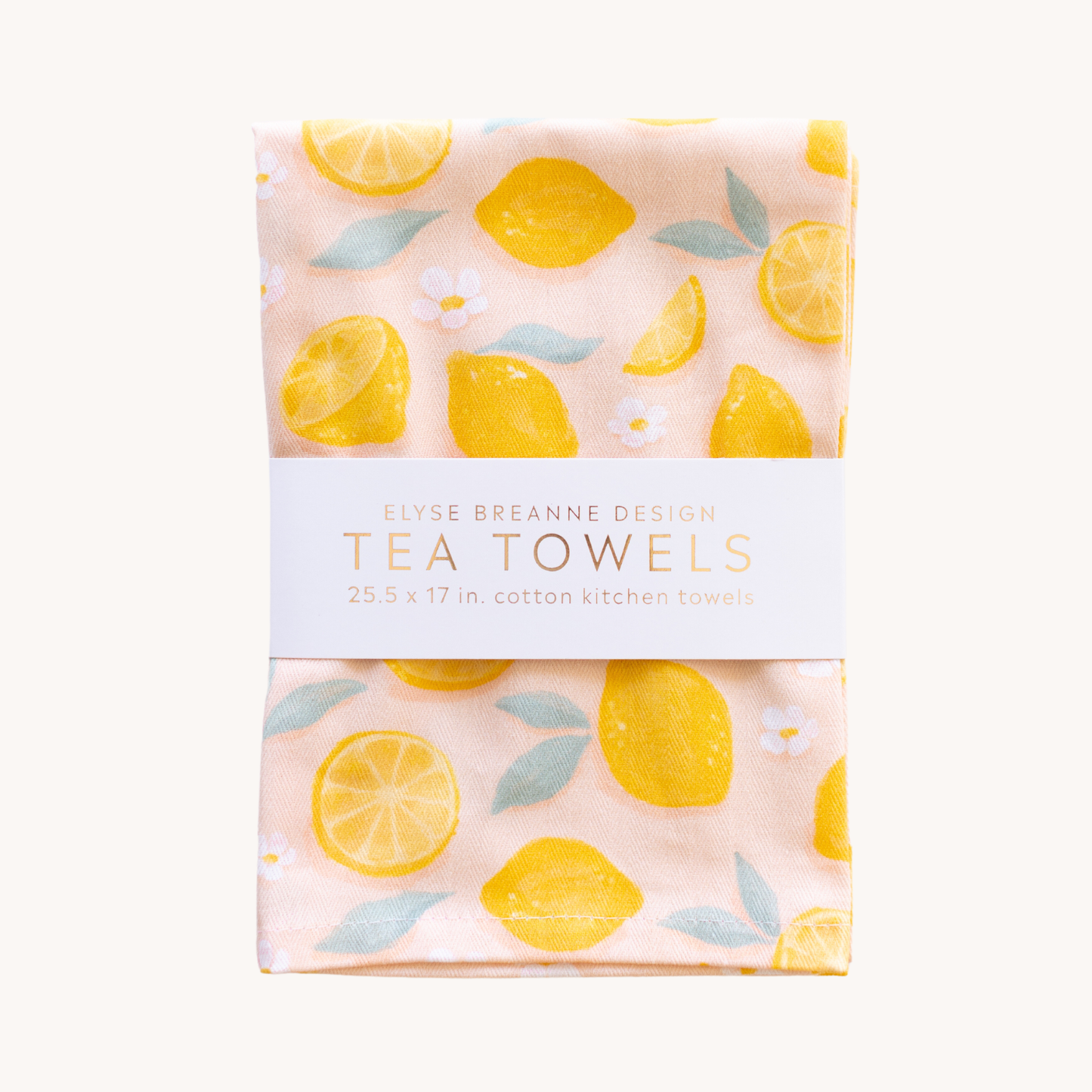 Pack of 2 Painted Lemons Tea Towels