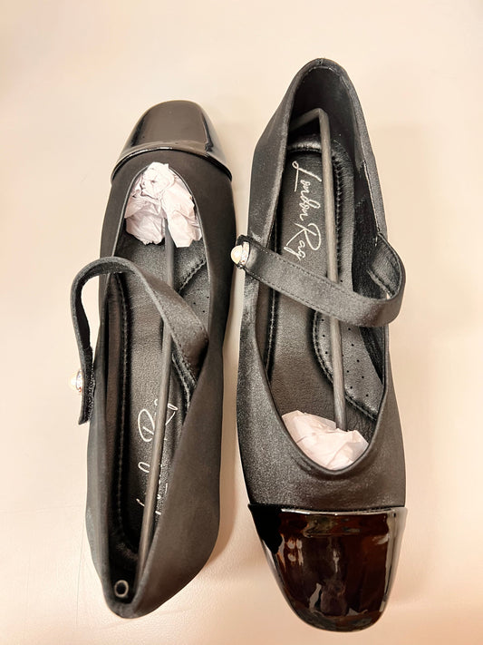 Albi Patent Toe Cap Satin Mary Jane