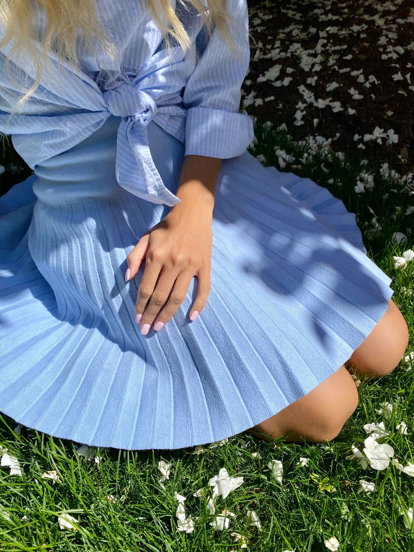 MM YEAR ROUND PLEATED - LIGHT BLUE DENIM