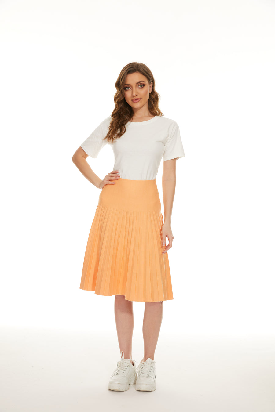 MM YEAR ROUND PLEATED - PASTEL ORANGE