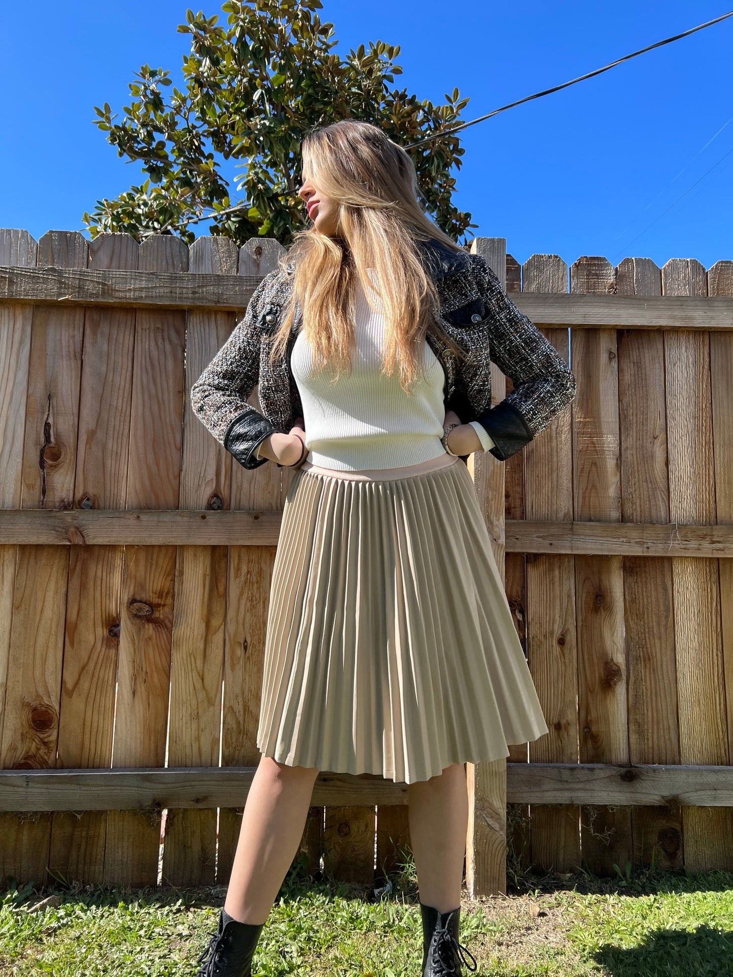 MM PLEATHER  PLEATED SAND