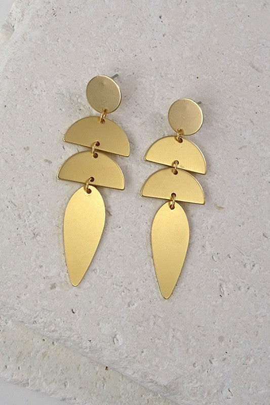Matte drop earring