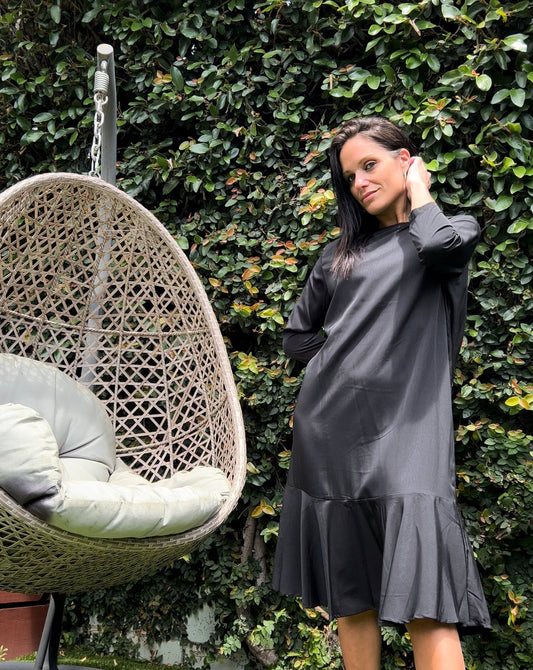 SIMLAH SILKY COTTON DROP WAIST DRESS