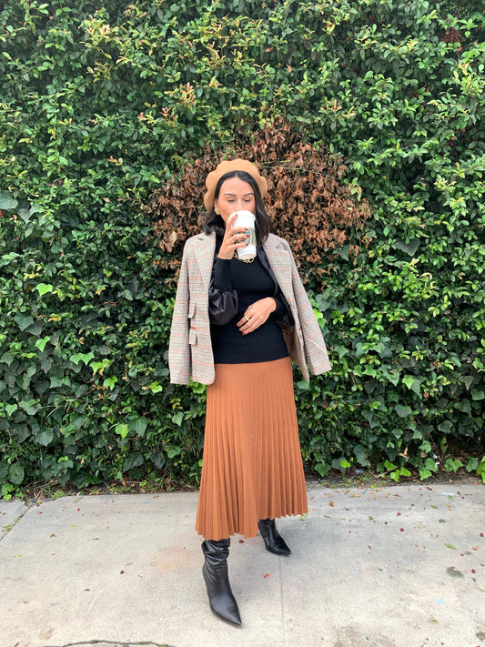 MM YEAR ROUND PLEATED - CAMEL