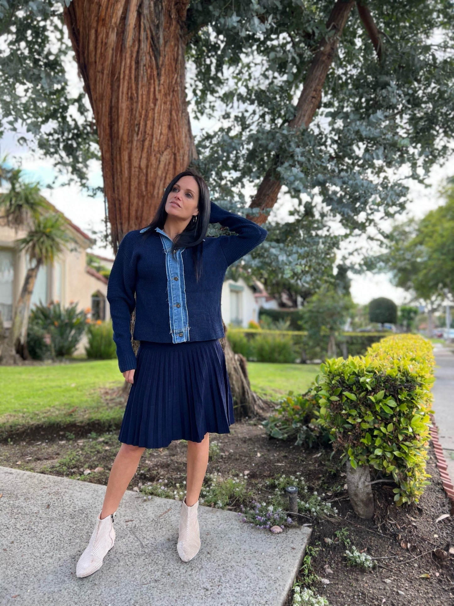 MM YEAR ROUND PLEATED - NAVY