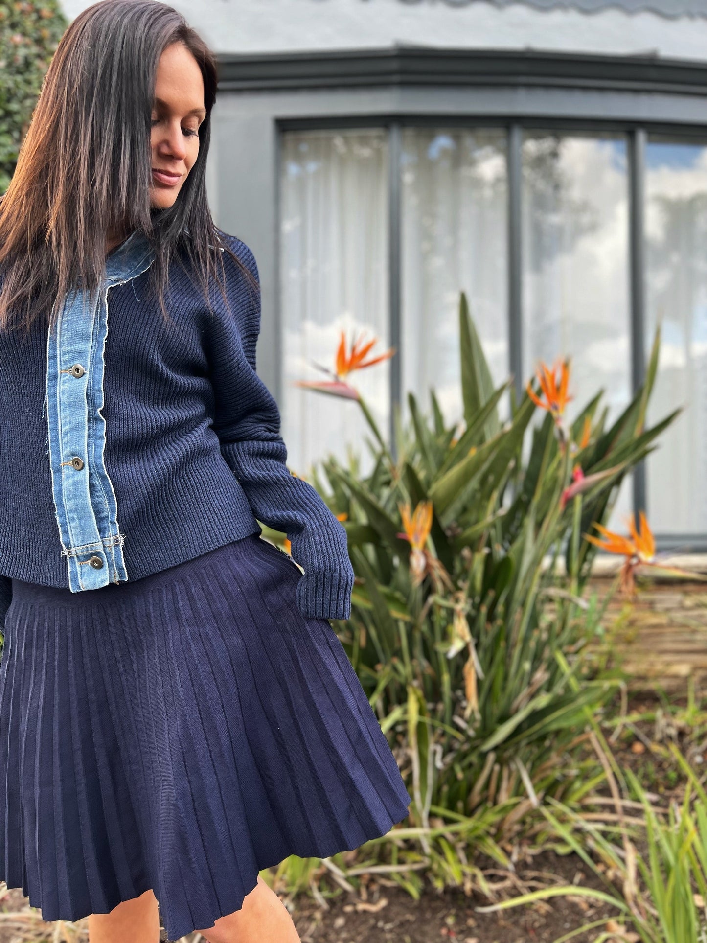 MM YEAR ROUND PLEATED - NAVY