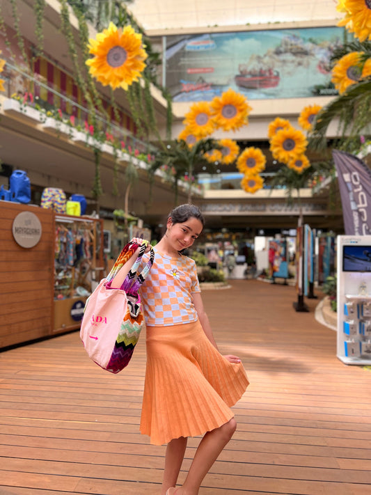 MM YEAR ROUND PLEATED - PASTEL ORANGE