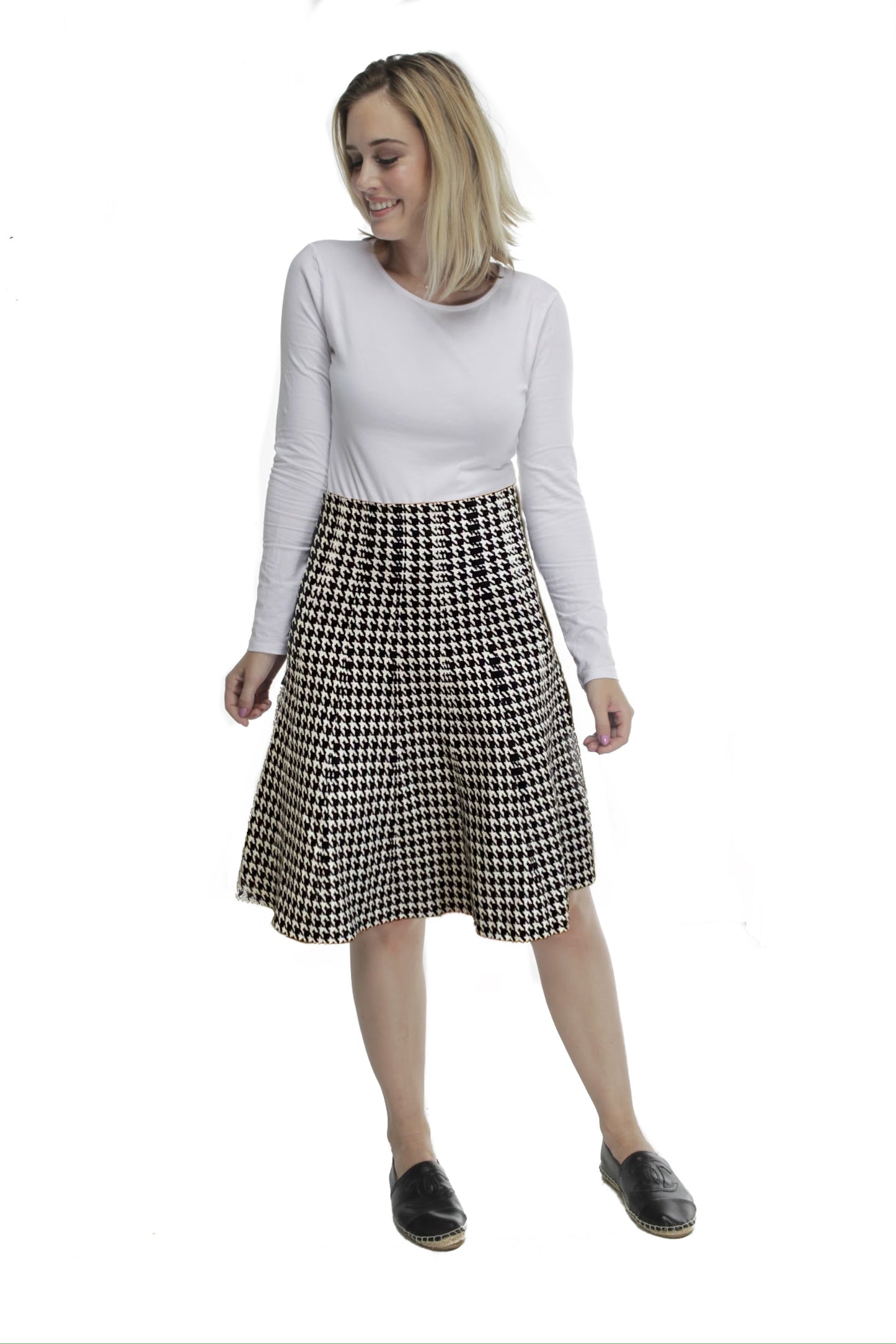 AMAZING MM SKIRT - YR RND HOUNDSTOOTH