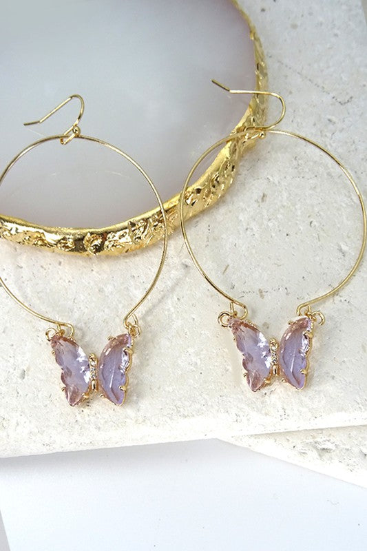 Crystal Butterfly earring