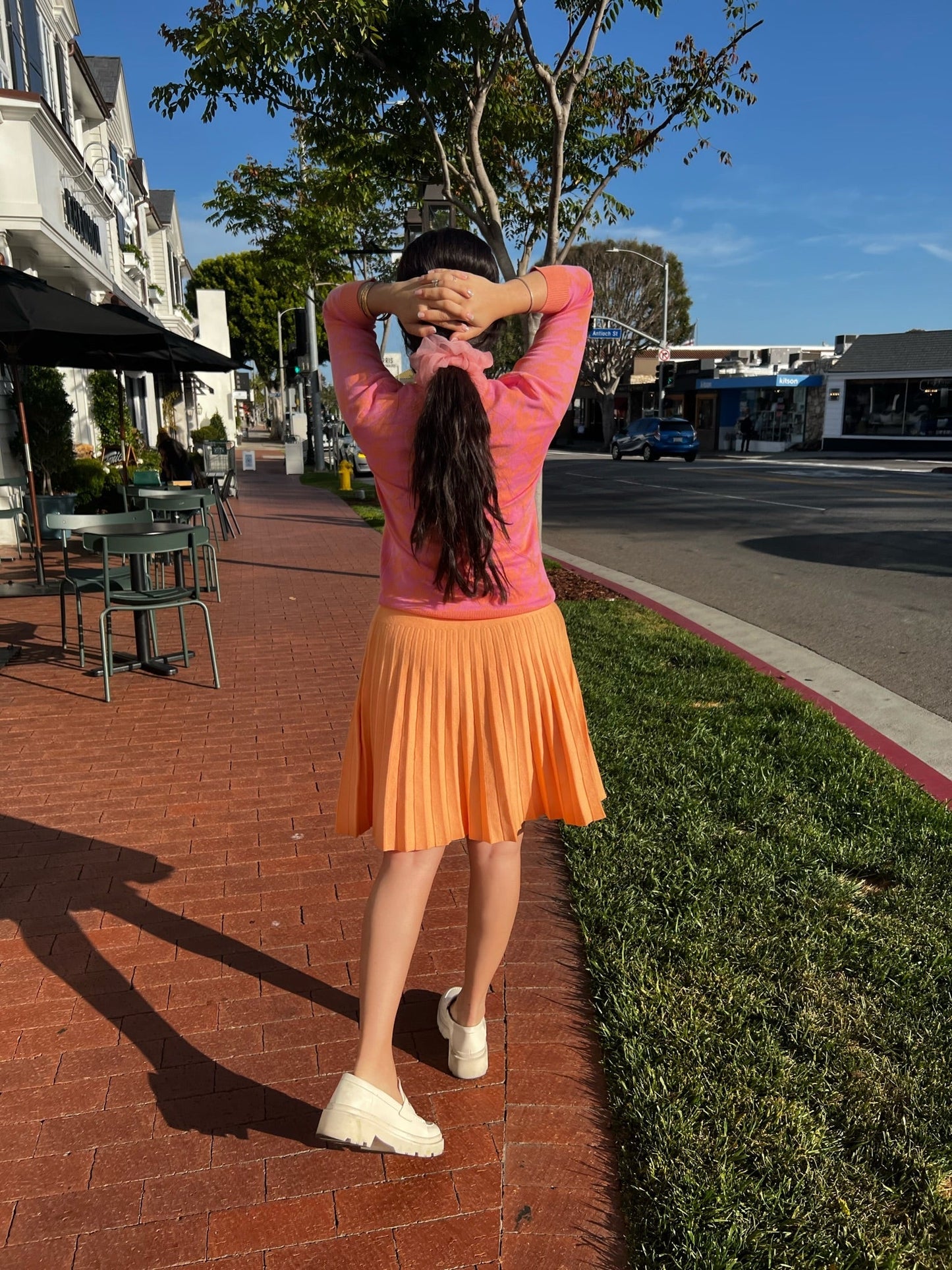 MM YEAR ROUND PLEATED - PASTEL ORANGE