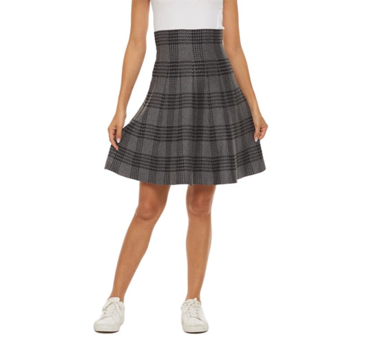 AMAZING MM SKIRT - YEAR ROUND CHARCOAL PLAID