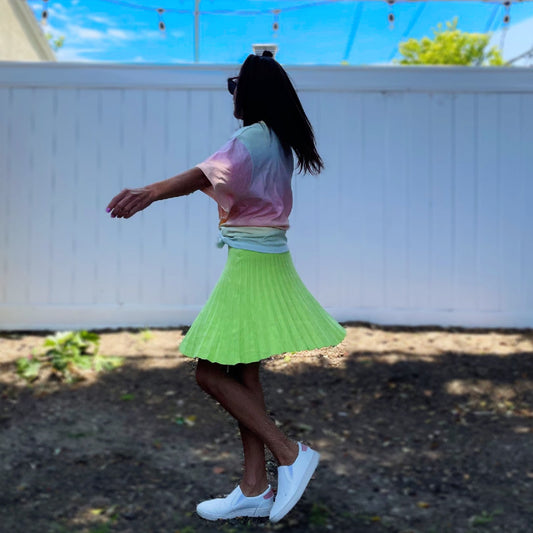 MM SUMMER PLEATED - NEON GREEN